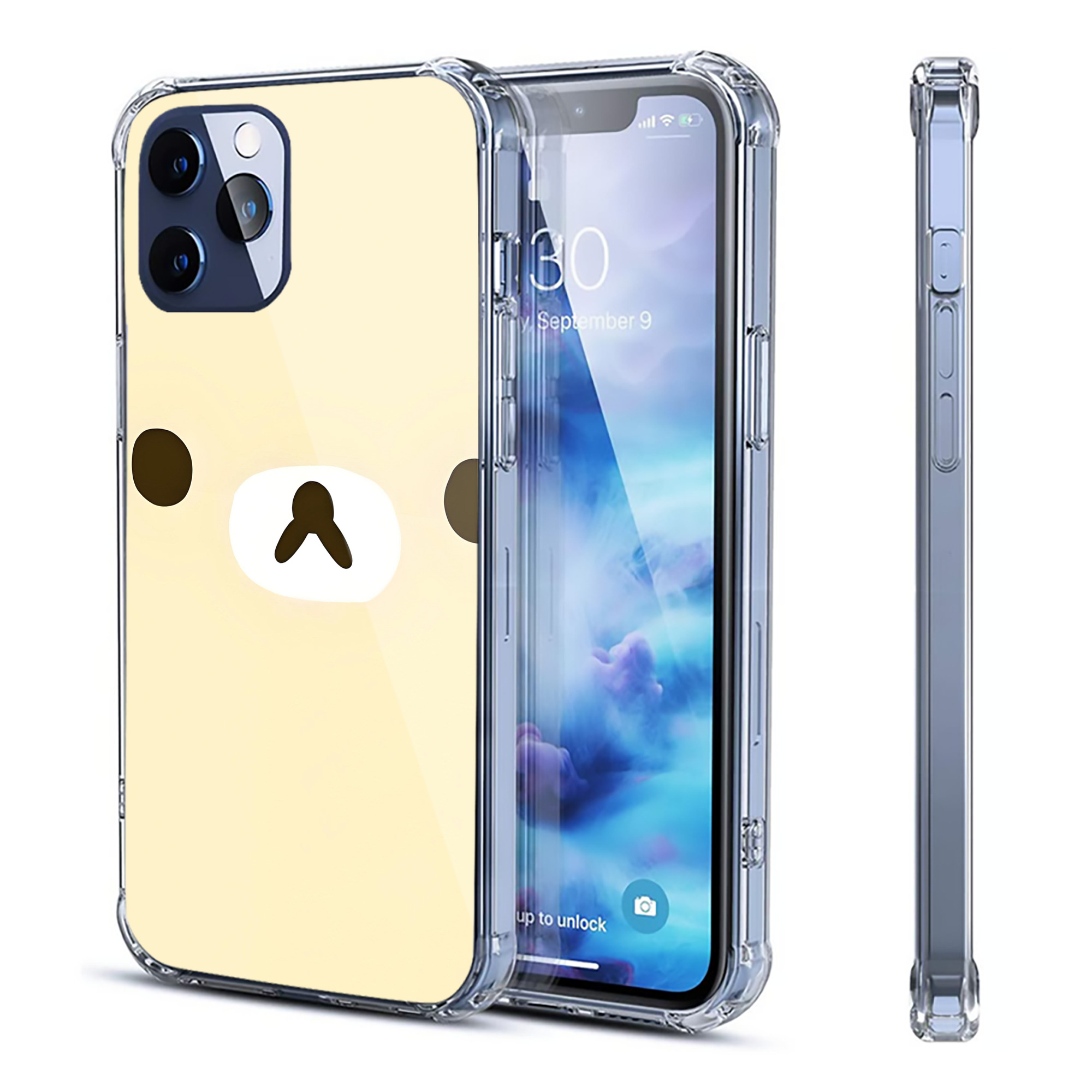 （画像用） リラックマ リラックマ キイロイトリ Rilakkuma Korilakkuma Kiiroitori 【iPhone 12シリーズ対応】透明スマホケース（クリアソフトケース）